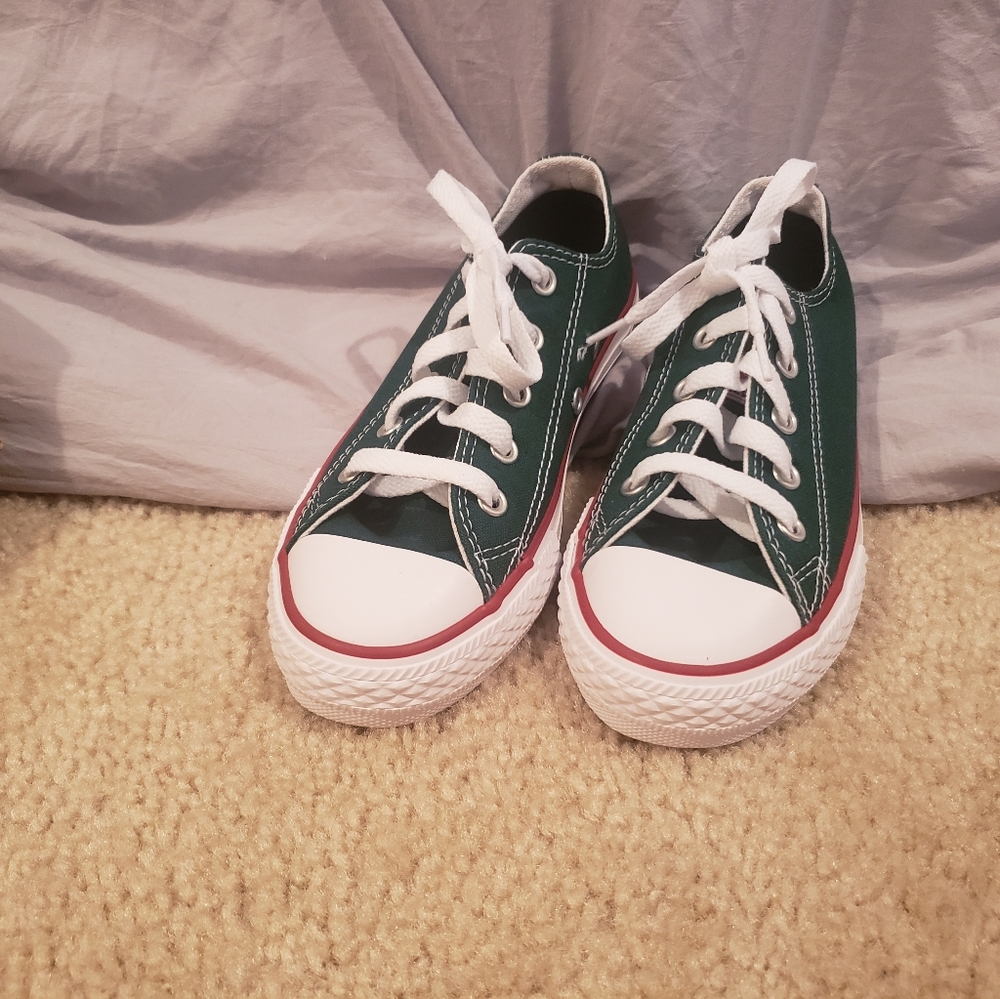 Kids Green converse sneakers